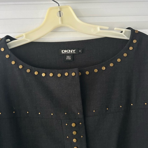 DKNY Dark Grey/Black Studded Jacket - Picture 3 of 5